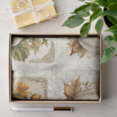 Papier Mousseline Automne Citrouille Automne Feuilles Rustique Décou (Cadeau)