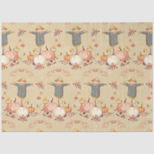 Papier Mousseline Automne Citrouille de récolte Automne Feuille Déco