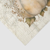 Papier Mousseline Automne Citrouille Feuilles Florales Découpage boi (Détail)