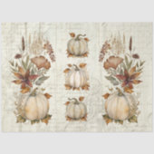 Papier Mousseline Automne Citrouille Feuilles Florales Découpage boi (Recto)