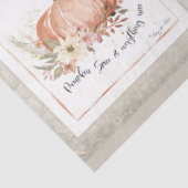 Papier Mousseline Automne Citrouille Floral Automne Arbre Feuille Dé (Détail)