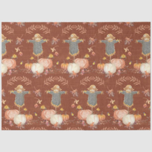 Papier Mousseline Automne Citrouille Harvest Automne Floral Leaf Dec