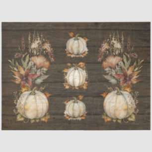 Papier Mousseline Automne Citrouille L'automne Feuilles de bois fonc