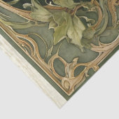 Papier Mousseline Automne Citrouille Vert Feuille Art Nouveau Découp (Détail)