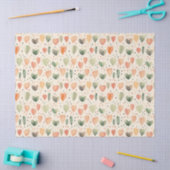 Papier Mousseline Automne Coeurs moyens 2 (Artisanat)