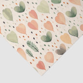 Papier Mousseline Automne Coeurs moyens 2 (Détail)