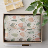 Papier Mousseline Automne Coeurs moyens 2 (Cadeau)