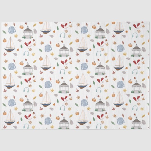 Papier Mousseline Automne Connecticut en Nouvelle-Angleterre (Recto)