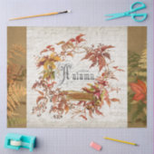 Papier Mousseline Automne Feuille d'automne Script Ephémère Découpag (Artisanat)