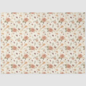 Papier Mousseline Automne Feuilles BOHO Floral Peach Decoupage (Recto)