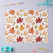 Papier Mousseline Automne Feuilles Terracotta Brown Boho Motif (Artisanat)