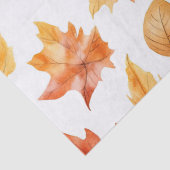 Papier Mousseline Automne Feuilles Terracotta Brown Boho Motif (Détail)