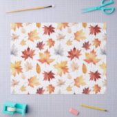 Papier Mousseline Automne Feuilles Terracotta Brown Boho Motif (Artisanat)