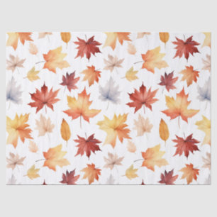 Papier Mousseline Automne Feuilles Terracotta Brown Boho Motif