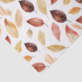 Papier Mousseline Automne Feuilles Terracotta Brown Boho Motif (Détail)