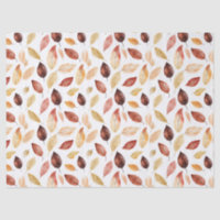 Automne Feuilles Terracotta Brown Boho Motif
