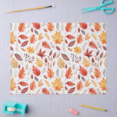 Papier Mousseline Automne Feuilles Terracotta Brown Boho Motif (Artisanat)