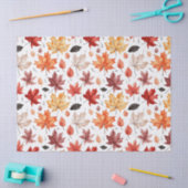 Papier Mousseline Automne Feuilles Terracotta Brown Boho Motif (Artisanat)