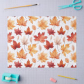 Papier Mousseline Automne Feuilles Terracotta Brown Boho Motif (Artisanat)