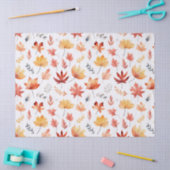 Papier Mousseline Automne Feuilles Terracotta Brown Boho Motif (Artisanat)