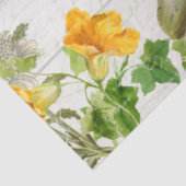 Papier Mousseline Automne Fleur sauvage Citrouilles rustique bois dé (Détail)