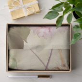 Papier Mousseline Automne Floral rose Hydrangea Fleurs Oiseaux Décou (Cadeau)