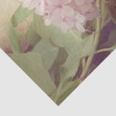 Papier Mousseline Automne Floral rose Hydrangea Fleurs Oiseaux Décou (Détail)