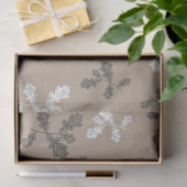Papier Mousseline Automne Foliing Feuille Brown Taupe Motif (Cadeau)