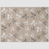 Papier Mousseline Automne Foliing Feuille Brown Taupe Motif (Recto)