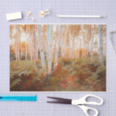 Papier Mousseline Automne Forêt de fougères Boisseaux Art (Artisanat)