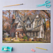 Papier Mousseline Automne - Maison de gnome (Artisanat)