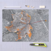Papier Mousseline Automne Maple Leaf Orange Grey Automne (Artisanat)