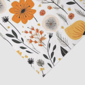 Papier Mousseline Automne Moderne Boho Automne Botanique Floral (Détail)