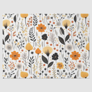 Papier Mousseline Automne Moderne Boho Automne Botanique Floral