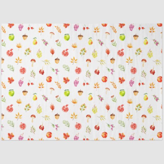 Papier Mousseline Automne Motif de récolte d'automne (Recto)