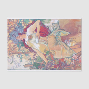 Papier Mousseline Automne (Quatre Saisons), Alphonse Mucha