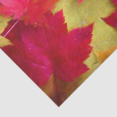 Papier Mousseline Automne Rouge jaune érable Feuille Art (Détail)