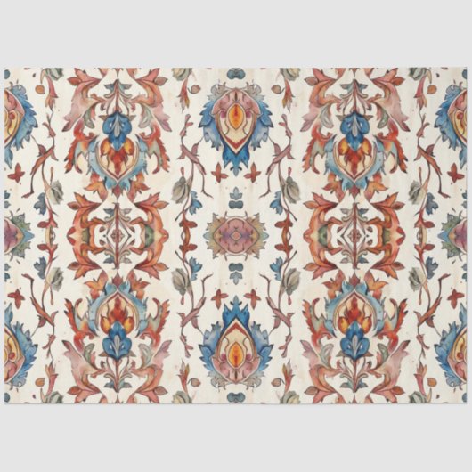 Papier Mousseline Automne Rustique Avec Découpage Bleu (Recto)