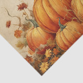Papier Mousseline Automne Rustique Orange Citrouille (Détail)
