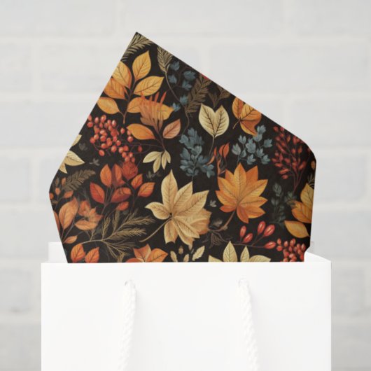Papier Mousseline Automne Vintage (Sac cadeau)