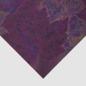 Papier Mousseline Automne violet brillant Feuilles d'érable foncé (Détail)