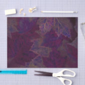 Papier Mousseline Automne violet brillant Feuilles d'érable foncé (Artisanat)