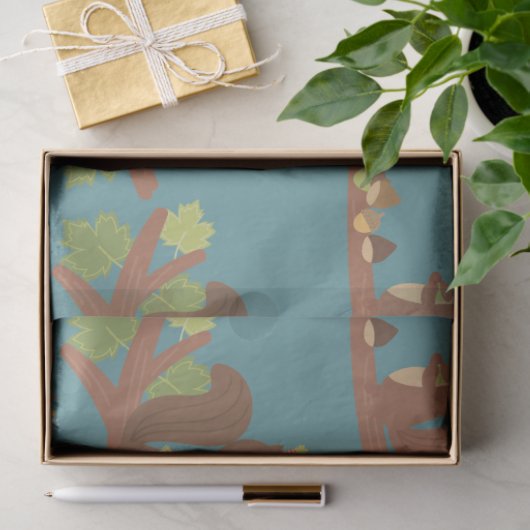 Papier Mousseline Automne Woodland Series Design 4 (Cadeau)