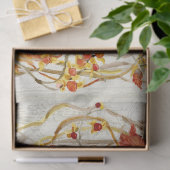 Papier Mousseline Automne Wreath Fall Feuilles Rustique Barne Bois (Cadeau)