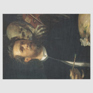 Papier Mousseline Autoportrait avec la mort comme un violon (par Böc
