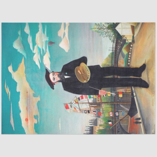 Papier Mousseline Autoportrait, Paysage, Rousseau (Recto)