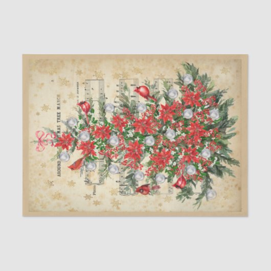 Papier Mousseline Autour de l'arbre de Noël papier de tissus (Recto)