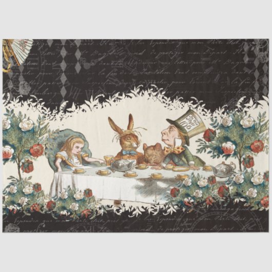 Papier Mousseline Autre Alice au pays des merveilles Conception de s (Recto)