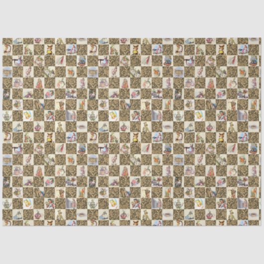 Papier Mousseline Autre Alice au pays des merveilles Conception de s (Recto)