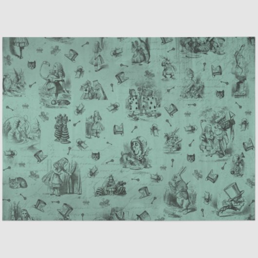Papier Mousseline Autre Alice au pays des merveilles Conception de s (Recto)